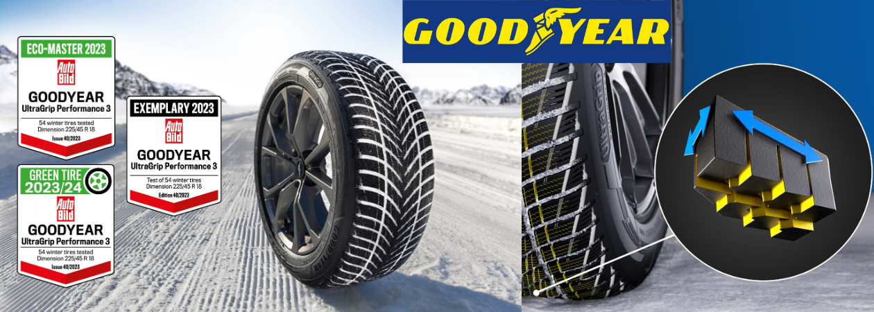 Goodyear UltraGrip Performance 3 premiat cu două distinctii