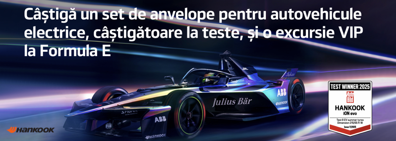 Trăiește experiența Formula E în Berlin sau Londra, cu Hankook Tire